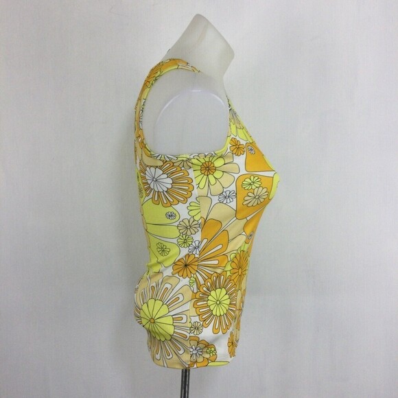 Julie Brown New York Tank Top Sleeveless Rudy Knit Sunkist Cotton Retro Sz XS - Picture 4 of 9
